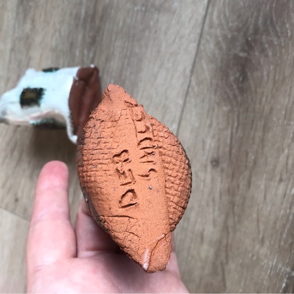 Vintage mini Pottery decor lot of flour sacks tea bag holder - Picture 8 of 11